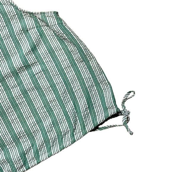 Universal Thread Green & White Striped Texturized Sleeveless Blouse US L - Picture 4 of 9
